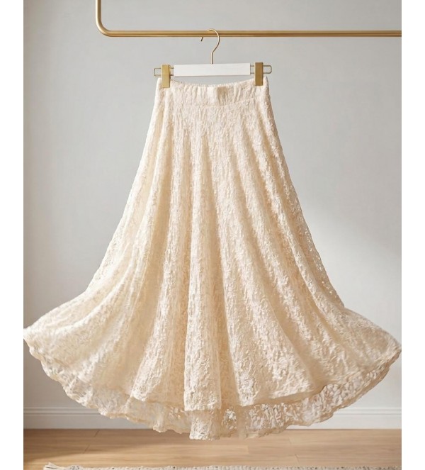 Krem Dantelli Etek