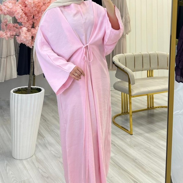 Pembe Uzun Elbise