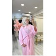 Pembe Uzun Elbise