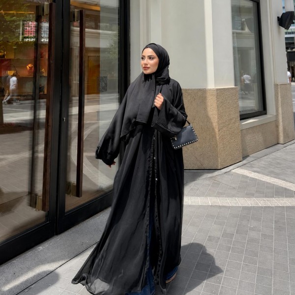 Qamal Abaya Şallı Takım