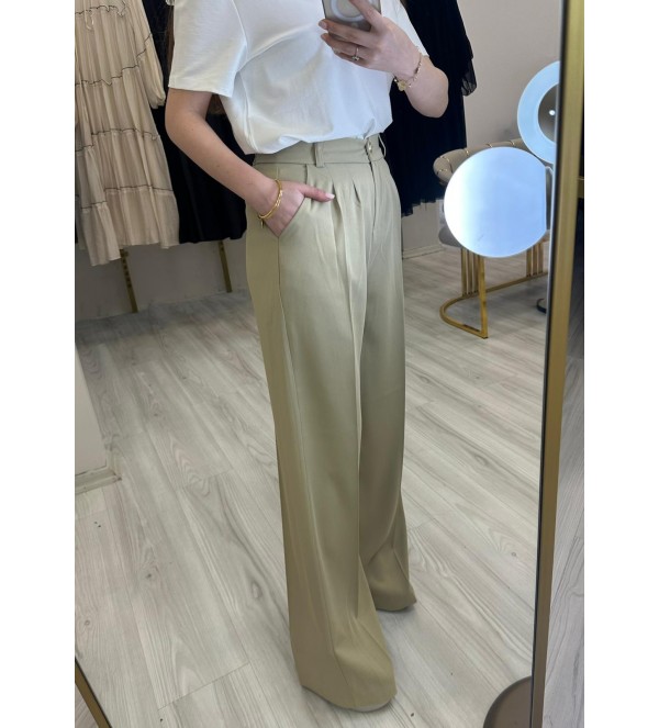 Yeşil Palazzo Pantolon