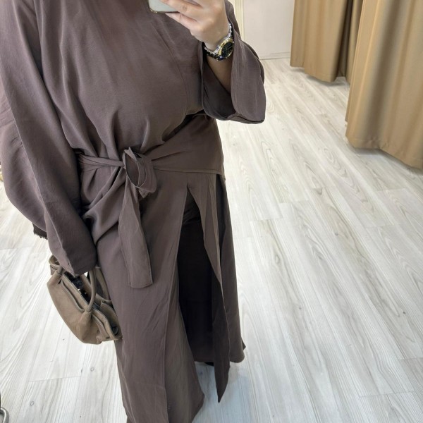 Kahve Abaya Takım Kahve Abaya Takım