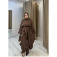 Kahve Abaya Takım Kahve Abaya Takım