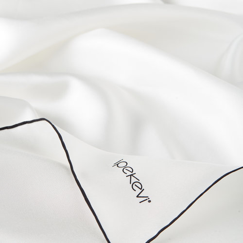 Düz Tivil İpek Eşarp Beyaz