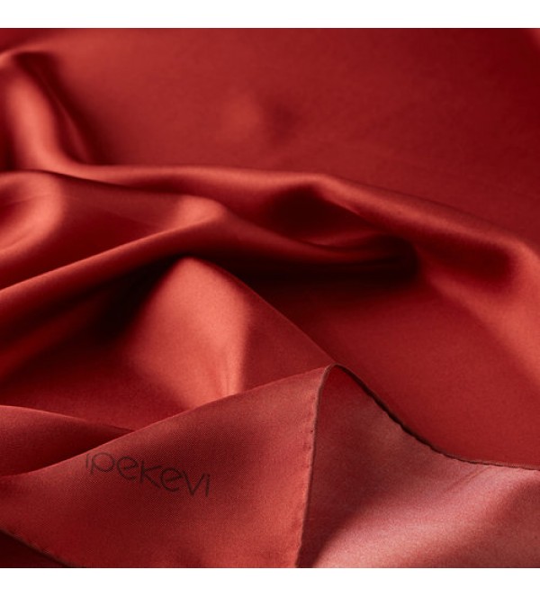 Düz Tivil İpek Eşarp Kırmızı